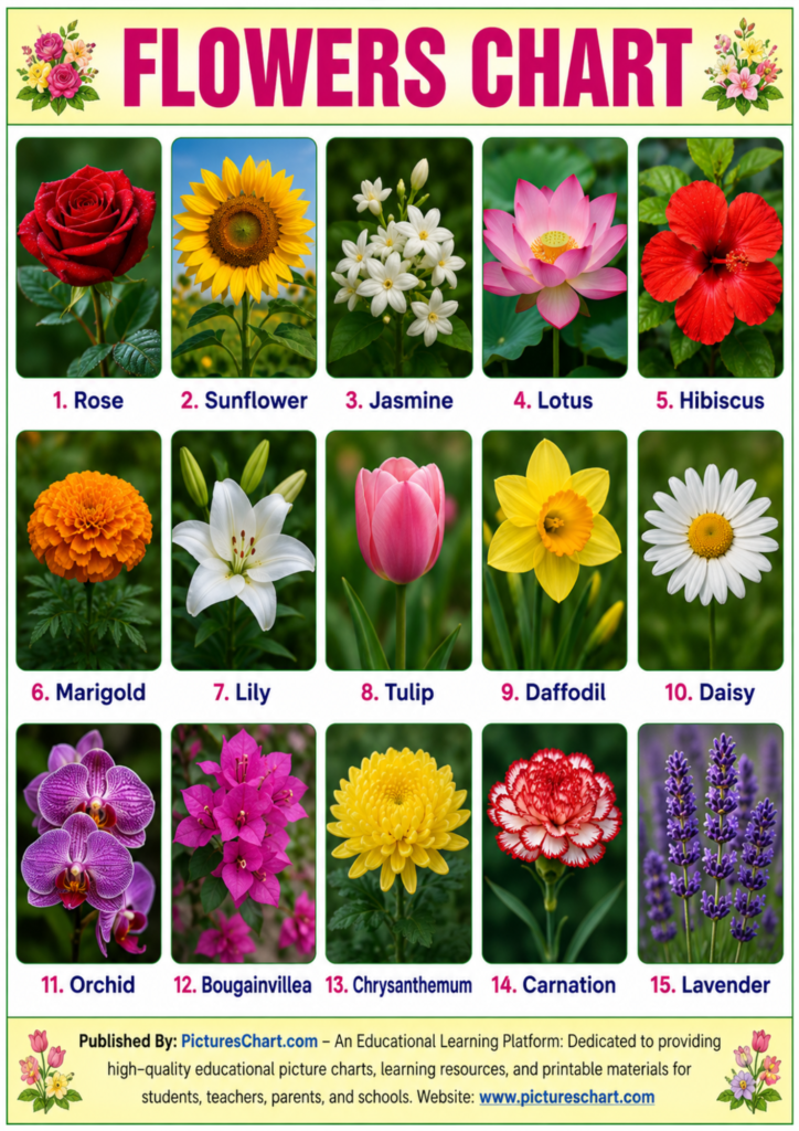 Learn Beautiful Flower Names with Pictures