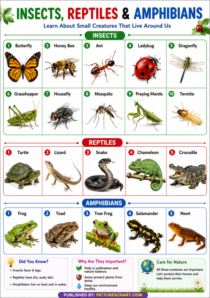 Amphibians-pictureschart